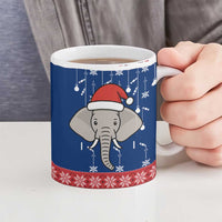 Laos Christmas Ceramic Mug with Festive Elephant Design and Holiday Village Pattern - Wonder Print Shop
