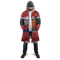 Laos Christmas Cloak with Festive Elephant Design and Holiday Village Pattern - Wonder Print Shop