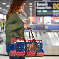 Laos Christmas Travel Bag with Festive Elephant Design and Holiday Village Pattern - Wonder Print Shop