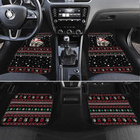 Latvia Christmas Car Mats with Santa Claus and Wolves in Holiday Pattern Design - Wonder Print Shop