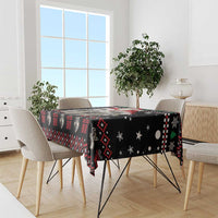 Latvia Christmas Tablecloth with Santa Claus and Wolves in Holiday Pattern Design - Wonder Print Shop