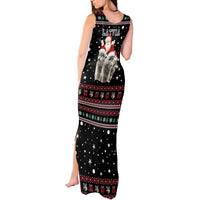 Latvia Christmas Tank Maxi Dress with Santa Claus and Wolves in Holiday Pattern Design - Wonder Print Shop