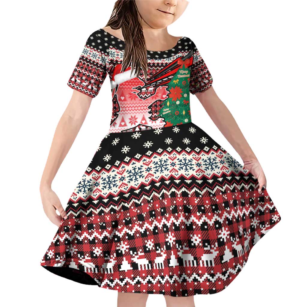 Latvia Christmas Family Matching Off Shoulder Short Dress and Hawaiian Shirt with Red Lion, Holiday Tree, and Nordic Pattern Design - Wonder Print Shop