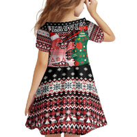 Latvia Christmas Family Matching Tank Maxi Dress and Hawaiian Shirt with Red Lion, Holiday Tree, and Nordic Pattern Design - Wonder Print Shop