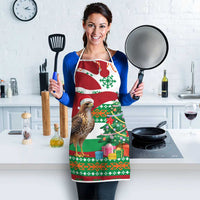 Lebanon Christmas Apron with Falcon, Holiday Tree, and Red Green Snowflake Pattern - Wonder Print Shop