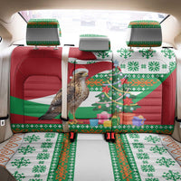 Lebanon Christmas Back Car Seat Cover with Falcon, Holiday Tree, and Red Green Snowflake Pattern - Wonder Print Shop