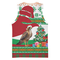 Lebanon Christmas Basketball Jersey with Falcon, Holiday Tree, and Red Green Snowflake Pattern - Wonder Print Shop