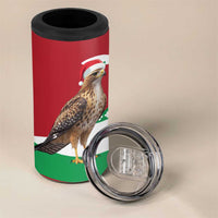 Lebanon Christmas 4 in 1 Can Cooler Tumbler with Falcon, Holiday Tree, and Red Green Snowflake Pattern - Wonder Print Shop