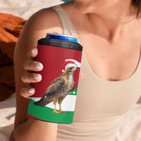Lebanon Christmas 4 in 1 Can Cooler Tumbler with Falcon, Holiday Tree, and Red Green Snowflake Pattern - Wonder Print Shop