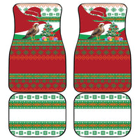 Lebanon Christmas Car Mats with Falcon, Holiday Tree, and Red Green Snowflake Pattern - Wonder Print Shop