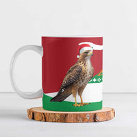Lebanon Christmas Ceramic Mug with Falcon, Holiday Tree, and Red Green Snowflake Pattern - Wonder Print Shop