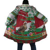 Lebanon Christmas Cloak with Falcon, Holiday Tree, and Red Green Snowflake Pattern - Wonder Print Shop