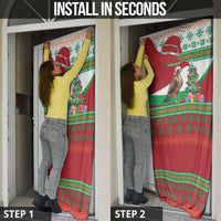 Lebanon Christmas Door Cover with Falcon, Holiday Tree, and Red Green Snowflake Pattern - Wonder Print Shop