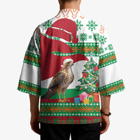 Lebanon Christmas Kimono with Falcon, Holiday Tree, and Red Green Snowflake Pattern - Wonder Print Shop