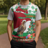 Lebanon Christmas Knitted V-Neck Vest with Falcon, Holiday Tree, and Red Green Snowflake Pattern - Wonder Print Shop