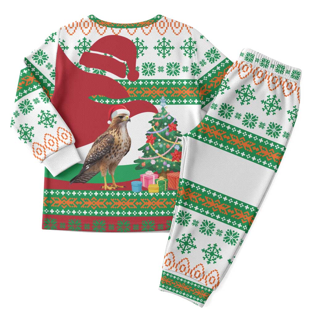 Lebanon Christmas Pajama Set with Falcon, Holiday Tree, and Red Green Snowflake Pattern - Wonder Print Shop