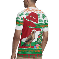 Lebanon Christmas Rugby Jersey with Falcon, Holiday Tree, and Red Green Snowflake Pattern - Wonder Print Shop