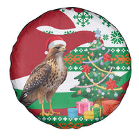 Lebanon Christmas Spare Tire Cover with Falcon, Holiday Tree, and Red Green Snowflake Pattern - Wonder Print Shop
