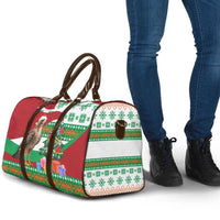 Lebanon Christmas Travel Bag with Falcon, Holiday Tree, and Red Green Snowflake Pattern - Wonder Print Shop