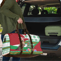 Lebanon Christmas Travel Bag with Falcon, Holiday Tree, and Red Green Snowflake Pattern - Wonder Print Shop