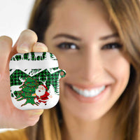 Lebanon Christmas AirPods Case with Santa Claus Reindeer Trees and Festive Knit Pattern - Wonder Print Shop