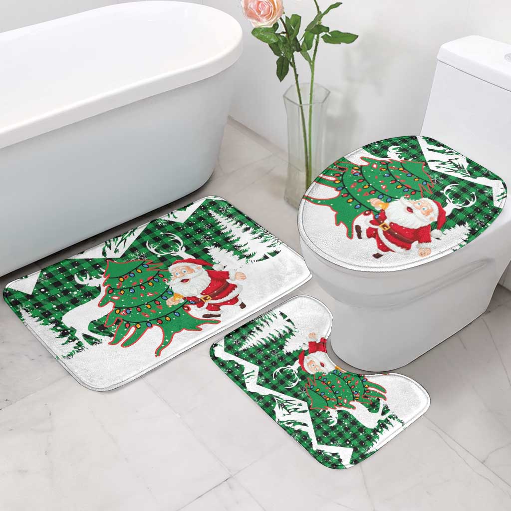 Lebanon Christmas Bathroom Set with Santa Claus Reindeer Trees and Festive Knit Pattern - Wonder Print Shop
