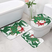 Lebanon Christmas Bathroom Set with Santa Claus Reindeer Trees and Festive Knit Pattern - Wonder Print Shop