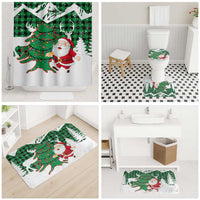 Lebanon Christmas Bathroom Set with Santa Claus Reindeer Trees and Festive Knit Pattern - Wonder Print Shop