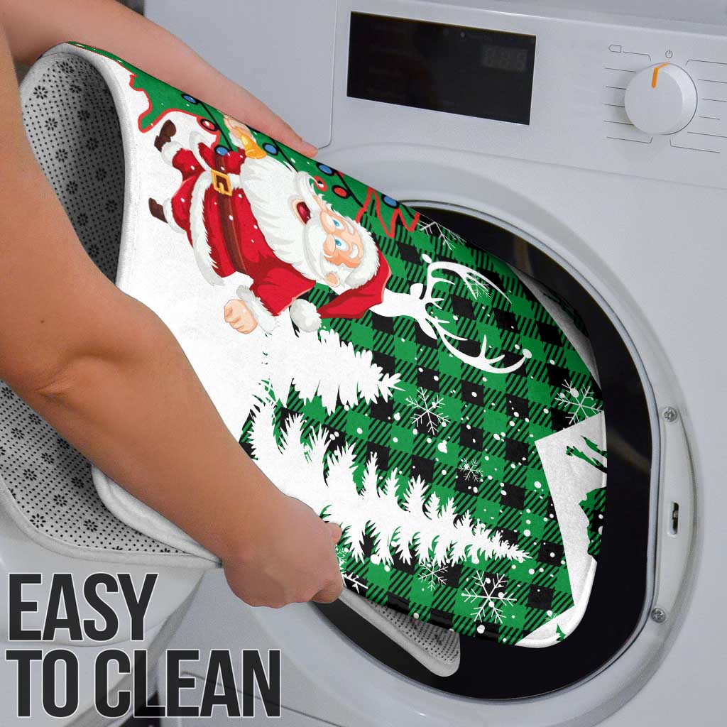 Lebanon Christmas Bathroom Set with Santa Claus Reindeer Trees and Festive Knit Pattern - Wonder Print Shop