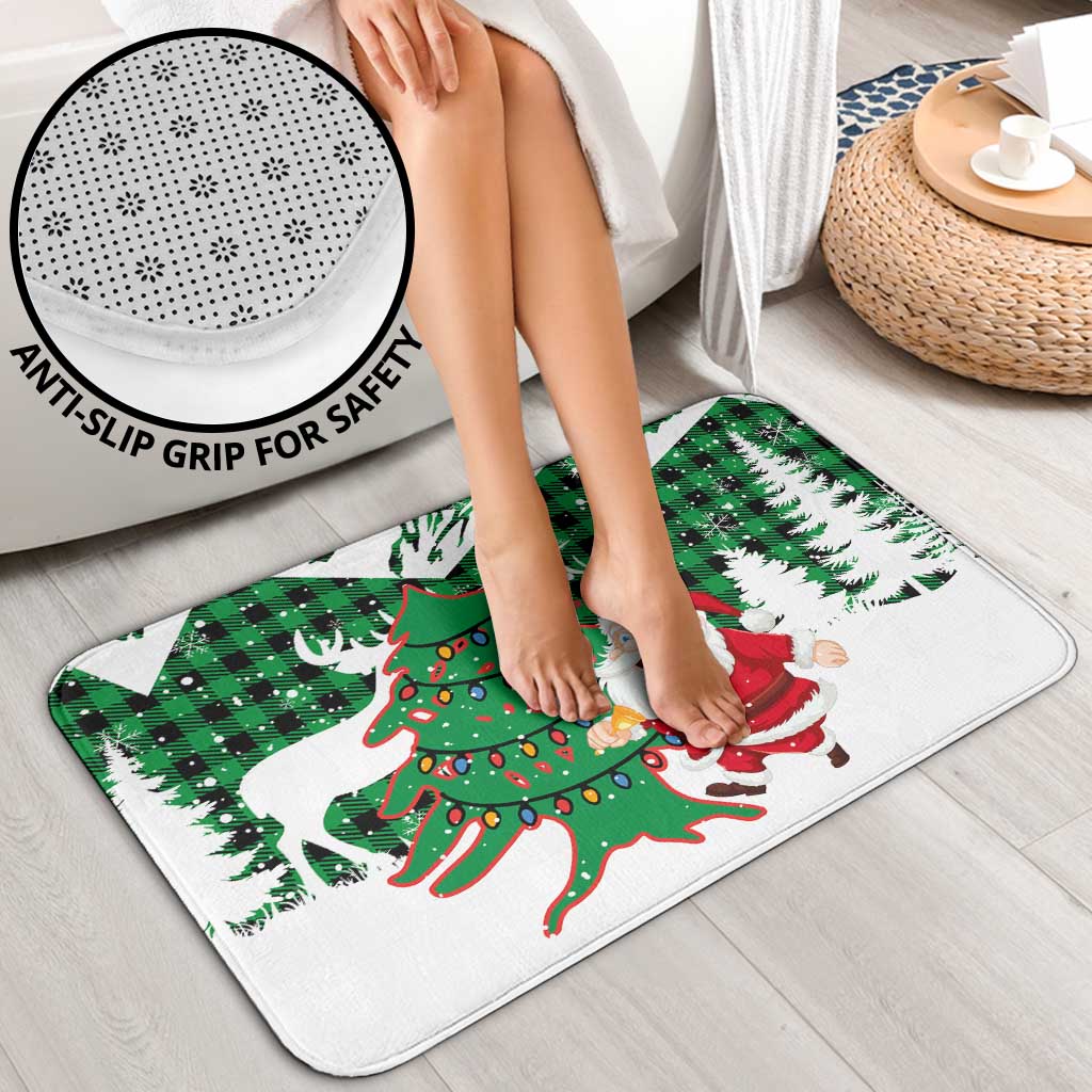 Lebanon Christmas Bathroom Set with Santa Claus Reindeer Trees and Festive Knit Pattern - Wonder Print Shop