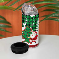 Lebanon Christmas 4 in 1 Can Cooler Tumbler with Santa Claus Reindeer Trees and Festive Knit Pattern - Wonder Print Shop