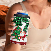 Lebanon Christmas 4 in 1 Can Cooler Tumbler with Santa Claus Reindeer Trees and Festive Knit Pattern - Wonder Print Shop