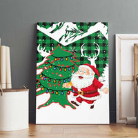 Lebanon Christmas Canvas Wall Art with Santa Claus Reindeer Trees and Festive Knit Pattern - Wonder Print Shop
