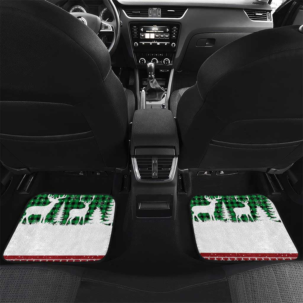 Lebanon Christmas Car Mats with Santa Claus Reindeer Trees and Festive Knit Pattern - Wonder Print Shop