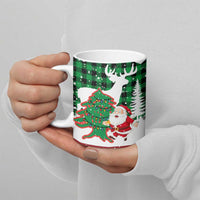 Lebanon Christmas Ceramic Mug with Santa Claus Reindeer Trees and Festive Knit Pattern - Wonder Print Shop