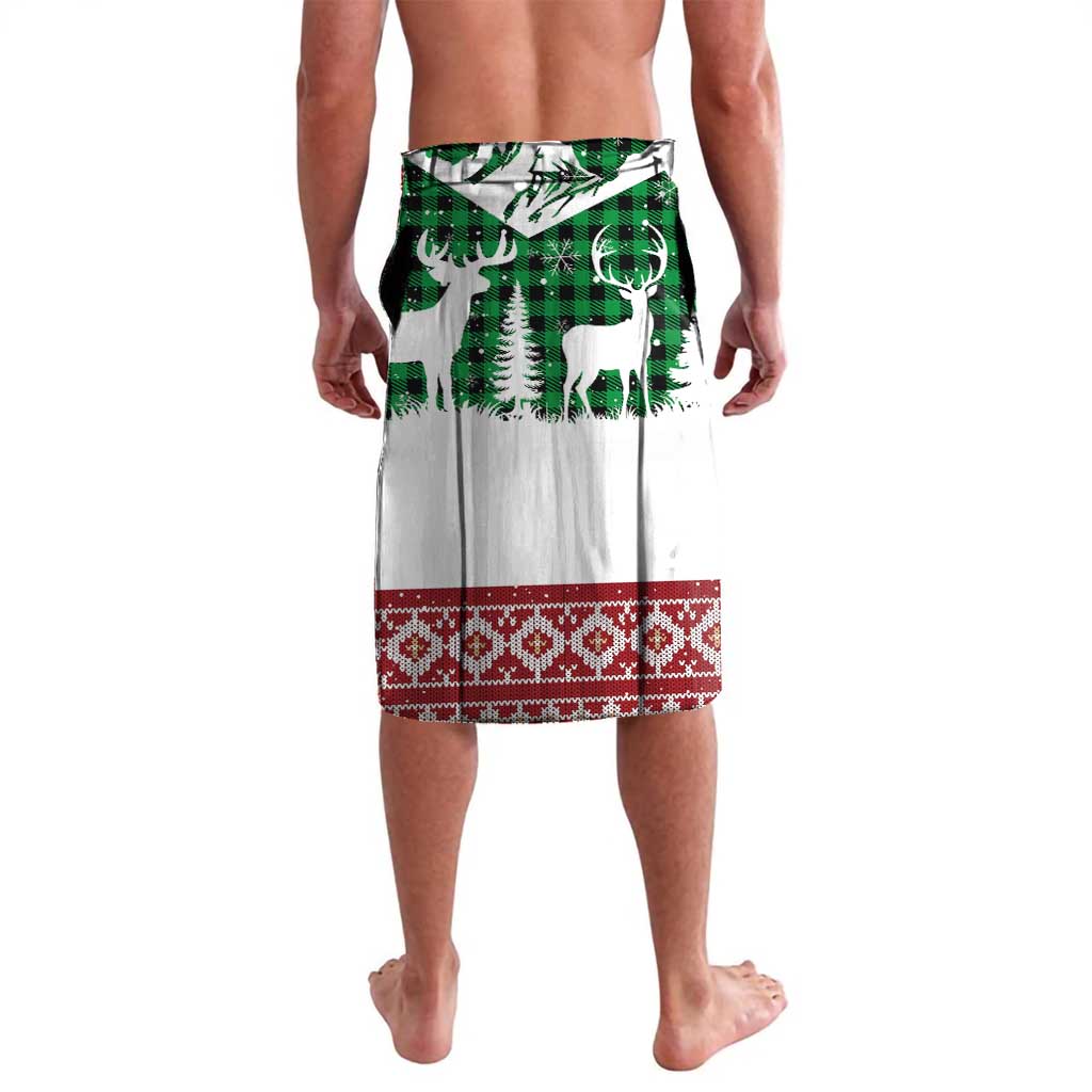Lebanon Christmas Lavalava with Santa Claus Reindeer Trees and Festive Knit Pattern - Wonder Print Shop