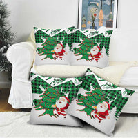 Lebanon Christmas Pillow Cover with Santa Claus Reindeer Trees and Festive Knit Pattern - Wonder Print Shop