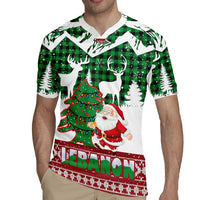 Lebanon Christmas Rugby Jersey with Santa Claus Reindeer Trees and Festive Knit Pattern - Wonder Print Shop