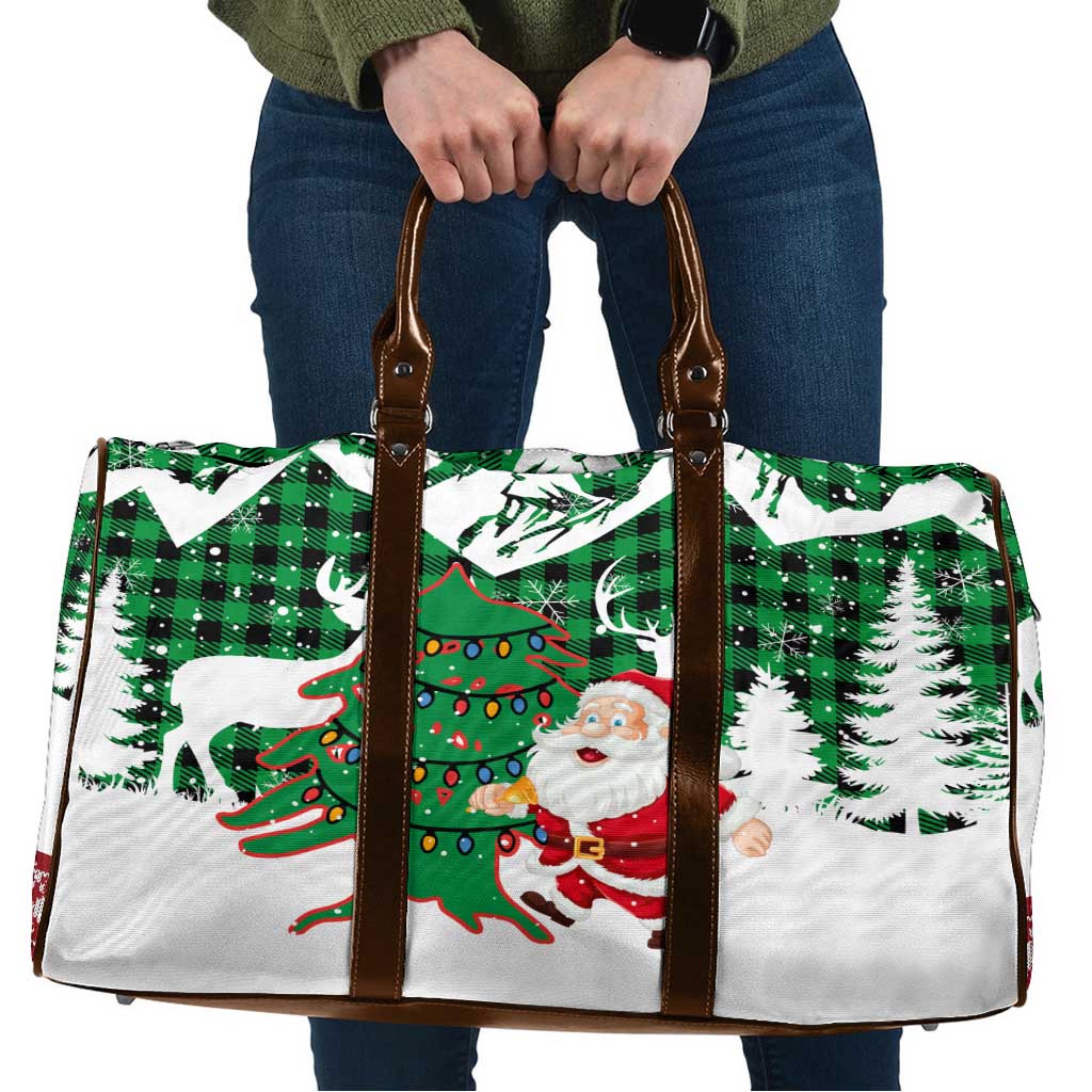 Lebanon Christmas Travel Bag with Santa Claus Reindeer Trees and Festive Knit Pattern - Wonder Print Shop