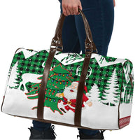 Lebanon Christmas Travel Bag with Santa Claus Reindeer Trees and Festive Knit Pattern - Wonder Print Shop