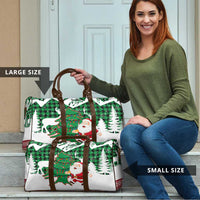 Lebanon Christmas Travel Bag with Santa Claus Reindeer Trees and Festive Knit Pattern - Wonder Print Shop