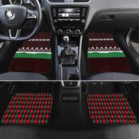Christmas Golf Car Mats with Elf Golfer Argyle Plaid and Snowflake Pattern - Wonder Print Shop