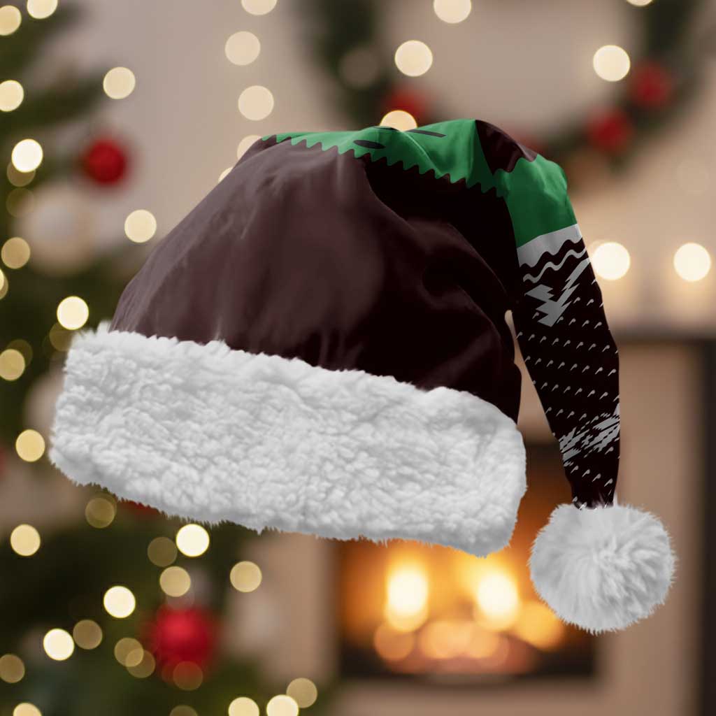 Christmas Golf Christmas Santa Hat with Elf Golfer Argyle Plaid and Snowflake Pattern - Wonder Print Shop