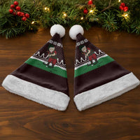 Christmas Golf Christmas Santa Hat with Elf Golfer Argyle Plaid and Snowflake Pattern - Wonder Print Shop
