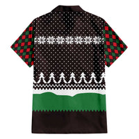 Christmas Golf Hawaiian Shirt with Elf Golfer Argyle Plaid and Snowflake Pattern - Wonder Print Shop