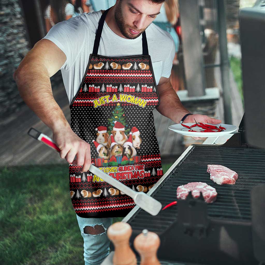 Guinea Pig Christmas Apron with Santa Hats Tree and Festive Gift Pattern - Wonder Print Shop
