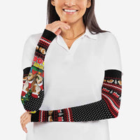 Guinea Pig Christmas Arm Sleeves with Santa Hats Tree and Festive Gift Pattern - Wonder Print Shop