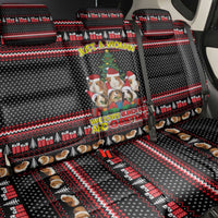 Guinea Pig Christmas Back Car Seat Cover with Santa Hats Tree and Festive Gift Pattern - Wonder Print Shop