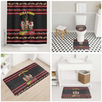 Guinea Pig Christmas Bathroom Set with Santa Hats Tree and Festive Gift Pattern - Wonder Print Shop