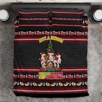Guinea Pig Christmas Bedding Set with Santa Hats Tree and Festive Gift Pattern - Wonder Print Shop